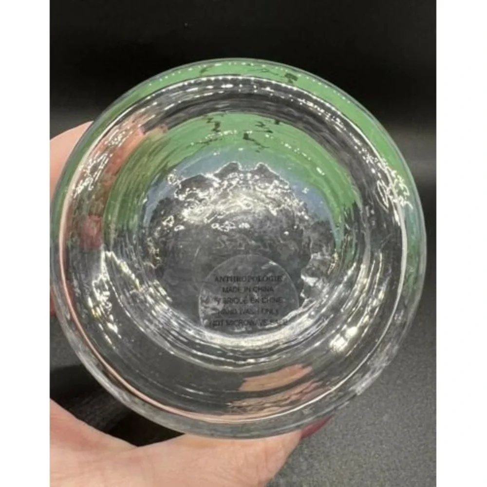Anthropologie Art Deco Painted Monogram S‎ Initial Juice Glass Tumbler Cup 4.5
